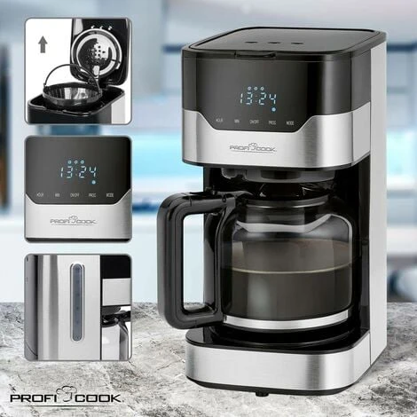 Profi Cook PC-KA 1169 Macchina Per Il Caffè Acciaio Inox, Nero Capacità Tazze=14 Caraffa In Vetro 4 Profi Cook PC-KA 1169 Macchina Per Il Caffè Acciaio Inox, Nero Capacità Tazze=14 Caraffa In Vetro - immagine 4