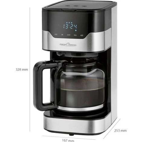 Profi Cook PC-KA 1169 Macchina Per Il Caffè Acciaio Inox, Nero Capacità Tazze=14 Caraffa In Vetro 5 Profi Cook PC-KA 1169 Macchina Per Il Caffè Acciaio Inox, Nero Capacità Tazze=14 Caraffa In Vetro - immagine 5