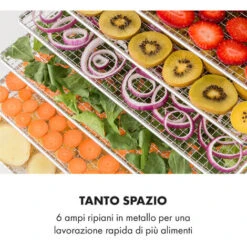 Klarstein Fruit Jerky Steel 6 - Essiccatore, 6 Ripiani, 630 W, Superficie: 0,65 M² -Piccoli Elettrodomestici Negozio 14061642 4