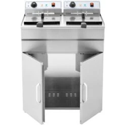 Friggitrice Elettrica Con Armadietto 2 X 16 Litri Acciaio Inox 2 X 6.000 Watt -Piccoli Elettrodomestici Negozio 14895736 4