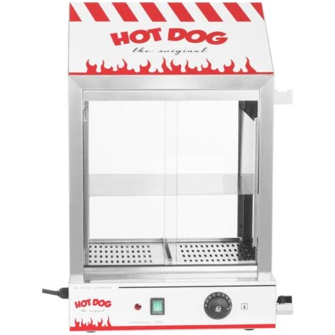 Macchina Per Hot Dog A Vapore In Acciao Inox E Vetro Temperato 7 8 L 2000 Watt 2 Macchina Per Hot Dog A Vapore In Acciao Inox E Vetro Temperato 7 8 L 2000 Watt - immagine 2