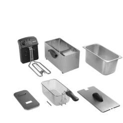 Friggitrice Elettrica In Acciaio Inox 3 Lt 2000W Termostato Regolabile 190 Gradi 9 Friggitrice Elettrica In Acciaio Inox 3 Lt 2000W Termostato Regolabile 190 Gradi -Piccoli Elettrodomestici Negozio 16168004 5