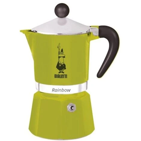 Bialetti Rainbow Caffettiera Moka 1 Tazza Verde 2 Bialetti Rainbow Caffettiera Moka 1 Tazza Verde - immagine 2