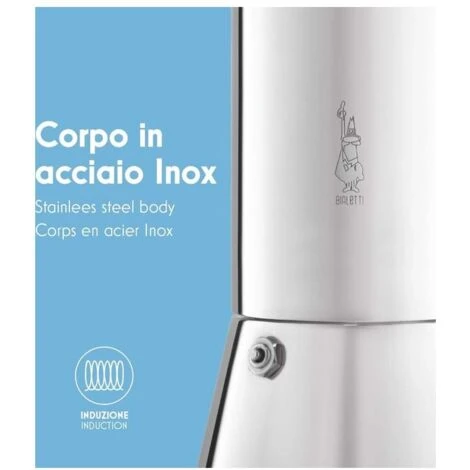 Bialetti Caffettiera Moka Per Induzione Venus 6 Tazze In Acciaio Inox 3 Bialetti Caffettiera Moka Per Induzione Venus 6 Tazze In Acciaio Inox - immagine 3