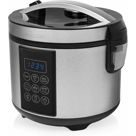 Pentola Cuociriso Digitale Multiuso 500 W 1,5 L Acciaio Inox Tristar 3 Pentola Cuociriso Digitale Multiuso 500 W 1,5 L Acciaio Inox Tristar - immagine 3