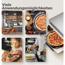 Forno Per Pizza In Acciaio Inox, 2000W, 350°C Fornetto Elettrico -Piccoli Elettrodomestici Negozio 17613621 3