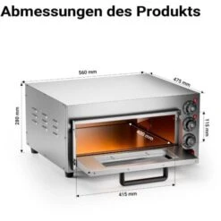 Forno Per Pizza In Acciaio Inox, 2000W, 350°C Fornetto Elettrico -Piccoli Elettrodomestici Negozio 17613621 4