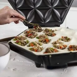 Piastra Samosa Snack Maker 1200 Watt Antiaderente Nero Forme Triangolari -Piccoli Elettrodomestici Negozio 19104925 3