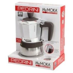 PEDRINI MY MOKA CAFFETTIERA 2 TAZZE INDUZIONE ACCIAIO INOX SILICONE -Piccoli Elettrodomestici Negozio 20130895 3