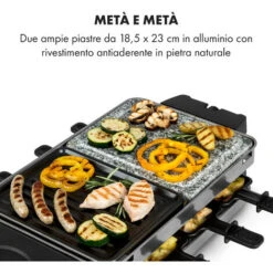 Klarstein Sirloin Raclette 1500W Alluminio / Pietra 8 Persone Spia LED -Piccoli Elettrodomestici Negozio 22854407 4