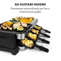 Klarstein Sirloin Raclette 1500W Alluminio / Pietra 8 Persone Spia LED -Piccoli Elettrodomestici Negozio 22854407 5