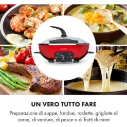 Klarstein Szechuan Hot Pot E Piastra Grill 5l Vol. 1350 W, 600 W Rosso -Piccoli Elettrodomestici Negozio 23123744 5
