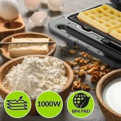 Monzana Piastra Elettrica 3in1 Sandwich Waffle Panini 3 Piastre Intercambiabili Antiaderente 1000W Tostapane BPA Free Manico Cool-Touch -Piccoli Elettrodomestici Negozio 26960808 3