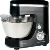 Dunlop Impastatrice Planetaria Ciotola Acciaio 5 LT Impastatore Robot Nero 800W 3 Ganci