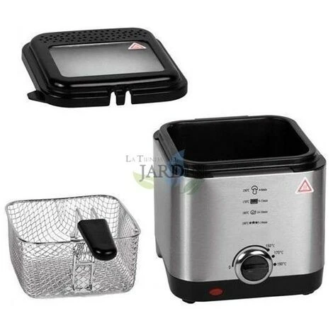 Friggitrice In Acciaio Inox Da 900 W 1,5 Litri, 21,5 X 24 X 20,9 Cm 2 Friggitrice In Acciaio Inox Da 900 W 1,5 Litri, 21,5 X 24 X 20,9 Cm - immagine 2