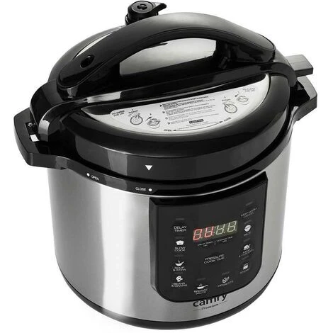 Pentola A Pressione Elettrica 1500W 6lt Acciaio Antiaderente 8 Cotture Timer 2 Pentola A Pressione Elettrica 1500W 6lt Acciaio Antiaderente 8 Cotture Timer - immagine 2