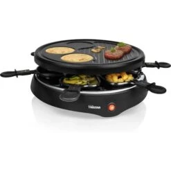 Raclette Tonda Ra-2998 Grill Multifunzione 6 Padelline Piastra Elettrica 800W