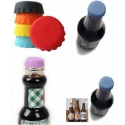 Tappo A Corona In Silicone Confezione Da 6, Tappo Per Bottiglia, Tappo In Silicone Ecologico, Tappo Per Birra Riutilizzabile Colore Casuale -Piccoli Elettrodomestici Negozio 36032590 4