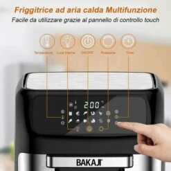 Forno Friggitrice Aria Calda 12Lt Digitale 1800W Frigge Cuoce Senza Olio Silver -Piccoli Elettrodomestici Negozio 39279022 3