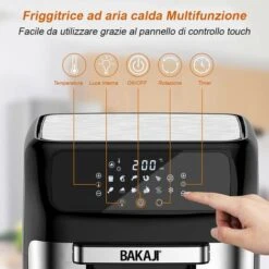Forno Friggitrice Aria Calda 12Lt Digitale 1800W Frigge Cuoce Senza Olio Silver -Piccoli Elettrodomestici Negozio 39279022 5