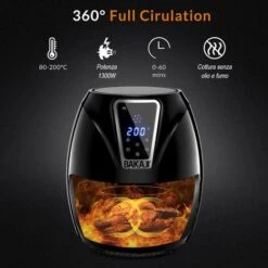 Friggitrice Aria Calda Digitale Senza Olio Airfryer 3,2 Lt Frigge Cuoce 1300W 7 Friggitrice Aria Calda Digitale Senza Olio Airfryer 3,2 Lt Frigge Cuoce 1300W -Piccoli Elettrodomestici Negozio 40081013 3