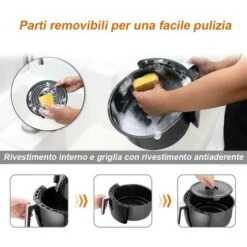 Friggitrice Aria Calda Digitale Senza Olio Airfryer 3,2 Lt Frigge Cuoce 1300W 9 Friggitrice Aria Calda Digitale Senza Olio Airfryer 3,2 Lt Frigge Cuoce 1300W -Piccoli Elettrodomestici Negozio 40081013 5