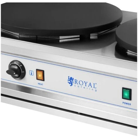 Crepiera Professionale Elettrica Macchina Per Crepes Piastra 2x3000 W 2xØ400 Mm 2 Crepiera Professionale Elettrica Macchina Per Crepes Piastra 2x3000 W 2xØ400 Mm - immagine 2