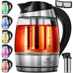 KESSER® 1.8L Bollitore In Acciaio Inox 2200W Funzione Di Riscaldamento Bollitore In Vetro TEST1 7 KESSER® 1.8L Bollitore In Acciaio Inox 2200W Funzione Di Riscaldamento Bollitore In Vetro TEST1 -Piccoli Elettrodomestici Negozio 51985286 3