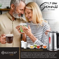 KESSER® Bollitore In Acciaio Inox Da 1,7 Litri 2200W Funzione Di Riscaldamento Con Selezione Della Temperatura Silber (de) -Piccoli Elettrodomestici Negozio 51985291 5