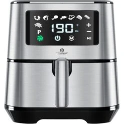 Friggitrice Ad Aria Calda KESSER® XXL Da 5,5 Litri In Acciaio Inox Incluso Cestello Per Il Pane Friggitrice Da 1700 W Friggitrice Ad Aria Touch Screen 8 Programmi Senza Olio ✓ Forno ✓ Convezione