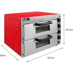 Forno Per Pizza A 2 Ripiani Pofessionale Per Bar Ristoranti Pizzeria Forno Elettrico A Doppio Ripiano Per Pizza Da 40cm -Piccoli Elettrodomestici Negozio 52871100 4