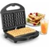 PIASTRA ELETTRICA PER WAFFLE ANTIADERENTE 800WATT WAFFEL CIALDE CREPES AIGOSTAR