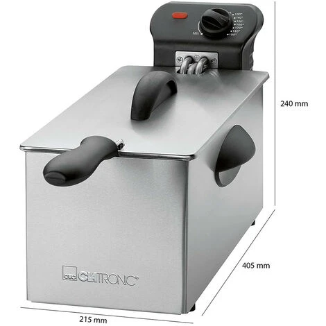 Clatronic Friggitrice Elettrica 3 Litri 2000 Watt Con Termostato FR 3586 4 Clatronic Friggitrice Elettrica 3 Litri 2000 Watt Con Termostato FR 3586 - immagine 4