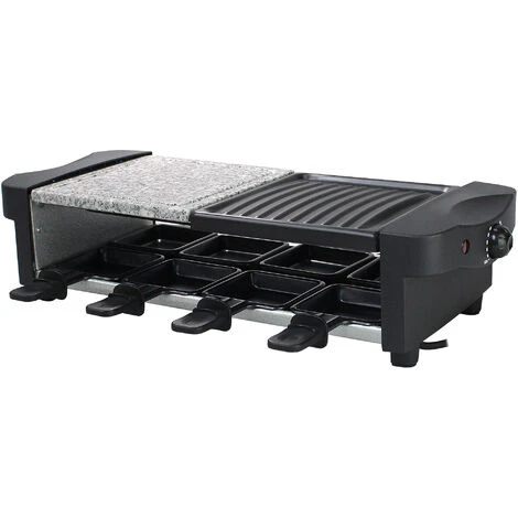 Domaier Party Grill Con Pietra Naturale, Raclette Grill Multifunzione 3 In 1, Raclette 8 Persone, Raclette Elettrica 1200W 3 Domaier Party Grill Con Pietra Naturale, Raclette Grill Multifunzione 3 In 1, Raclette 8 Persone, Raclette Elettrica 1200W - immagine 3