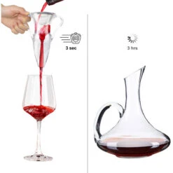 Todeco Decanter Per Vino, Aeratore Vino Rosso - Scatola: Pacco Regalo - Materiale: Acrilico - Con Anse -Piccoli Elettrodomestici Negozio 54376876 4