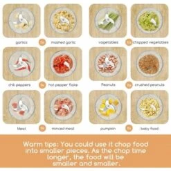 TRITATUTTO DA CUCINA ELETTRICO MINI RICARICABILE USB CON 3 LAME ACCIAIO INOSSIDABILE 250ML SICUREZZA PER BAMBINI -Piccoli Elettrodomestici Negozio 56491295 3