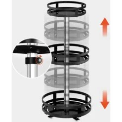 Supporto Dispenser Contenitore Portaspezie In Metallo 3 Ripiani Girevoli Quadrat -Piccoli Elettrodomestici Negozio 59587848 4
