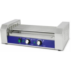 Vertes Macchina Cuoci Hot Dog Maker Salsiccia (5 Rulli, 1000 Watt, Temperatura 50-250°C, 2 Zone Di Riscaldamento, Copertura In Vetro Temprato, Acciaio Inox) -Piccoli Elettrodomestici Negozio 59670651 3