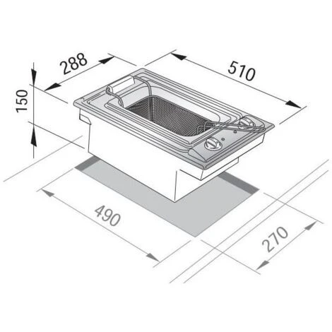 DeLonghi De Longhi FRI 13/2 Linea Domino Friggitrice Elettrica Da Incasso 30 Cm Acciaio Inox 3 DeLonghi De Longhi FRI 13/2 Linea Domino Friggitrice Elettrica Da Incasso 30 Cm Acciaio Inox - immagine 3