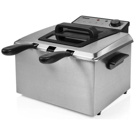 Princess 185000 Friggitrice Capacita' 5 Litri Potenza 3270 W Zona Fredda 3 Cestini Struttura In Acciaio Inox 2 Princess 185000 Friggitrice Capacita' 5 Litri Potenza 3270 W Zona Fredda 3 Cestini Struttura In Acciaio Inox - immagine 2