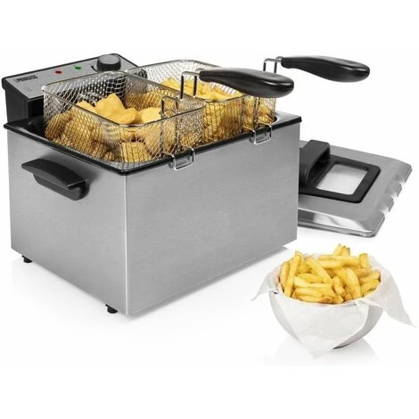 Princess 185000 Friggitrice Capacita' 5 Litri Potenza 3270 W Zona Fredda 3 Cestini Struttura In Acciaio Inox 3 Princess 185000 Friggitrice Capacita' 5 Litri Potenza 3270 W Zona Fredda 3 Cestini Struttura In Acciaio Inox - immagine 3
