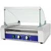 Vertes Macchina Cuoci Hot Dog Maker Salsiccia (11 Rulli, 2200 Watt, Temperatura 50-250°C, 2 Zone Di Riscaldamento, Copertura In Vetro Temprato, Acciaio Inox)