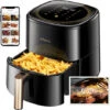 ULTENIC K10 - Friggitrice Ad Aria Calda K10, Ultenic Friggitrice Senza Olio, 5L Air Fryer, Ricette Italiane Online, LED,1500W, Preriscaldamento Per Patatine Fritte/Pizza