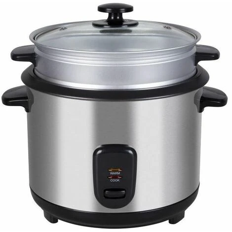 Melchioni Cuociriso Jasmine 1.8 Litri 700W Corpo Inox Contenitore In Vetro 4 Melchioni Cuociriso Jasmine 1.8 Litri 700W Corpo Inox Contenitore In Vetro - immagine 4