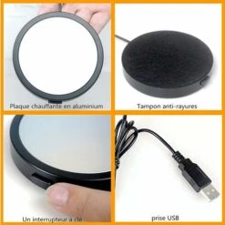 SOEKAVIA Scaldatazze Per Caffè, Scaldata Elettrica USB, Scaldata Di Teiera, Fornisce Una Temperatura Costante Per Caffè, Latte E Bevande In Ufficio E A Casa. 9 SOEKAVIA Scaldatazze Per Caffè, Scaldata Elettrica USB, Scaldata Di Teiera, Fornisce Una Temperatura Costante Per Caffè, Latte E Bevande In Ufficio E A Casa. -Piccoli Elettrodomestici Negozio 66110083 5