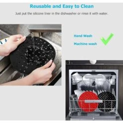 Fodere Per Friggitrice Ad Aria Antiaderenti, Tappetini Per Friggitrice Ad Aria In Silicone Riutilizzabili Rotondi Per Friggitrice Ad Aria, Cestello Per Cottura A Vapore 8 Fodere Per Friggitrice Ad Aria Antiaderenti, Tappetini Per Friggitrice Ad Aria In Silicone Riutilizzabili Rotondi Per Friggitrice Ad Aria, Cestello Per Cottura A Vapore -Piccoli Elettrodomestici Negozio 67411029 4