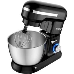 RELAX4LIFE Impastatrice Planetaria Professionale, Robot Da Cucina Multifunzione, Sbattitore Elettrico, Miscelatore Cucina Per Uso Alimentare, Con Ciotola Rotante Da 4,5 L, 8 Livelli, 1300 W (Nero) -Piccoli Elettrodomestici Negozio 67415369 4