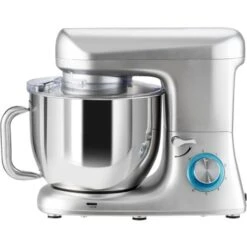 RELAX4LIFE Impastatrice Planetaria 1400W, Robot Da Cucina Professionale 4,5L Con 6 Velocità, Protezione Surriscaldamento, Mixer Elettrico Multifunzionale Con 3 Accessori (Argento) -Piccoli Elettrodomestici Negozio 67415495 3