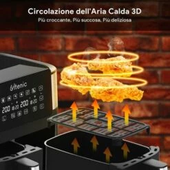 ULTENIC K20 - Friggitrice Ad Aria Senza Olio - Doppio Scomparto 3.8L*2- Touch Screen - Ricette Online -Piccoli Elettrodomestici Negozio 68980639 4