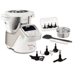 Robot Da Cucina Multifunzione 4,5l 1550w Bianco - Hf900110 - Moulinex